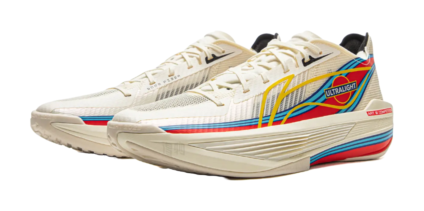 Li Ning Men's Ultralight Basketball Shoes - Low Top, Ecru - Image 4