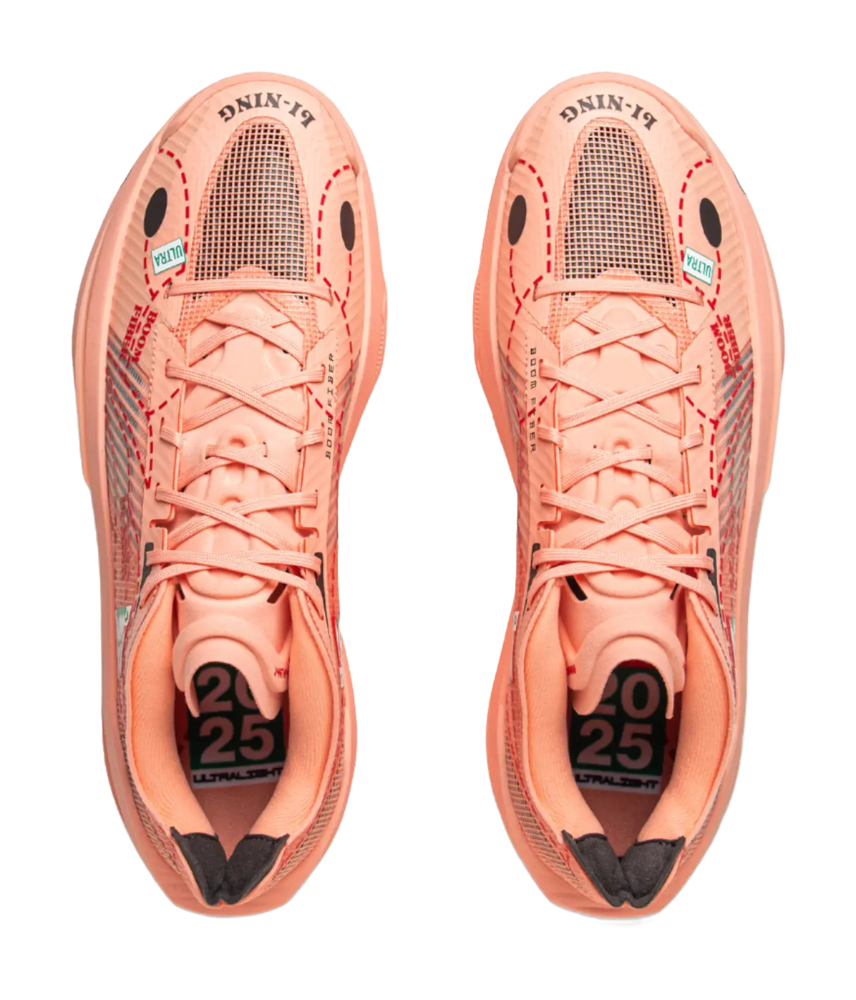 Li Ning ULTRALIGHT Men's Basketball Shoes - Immortal Peach Pink - Image 5