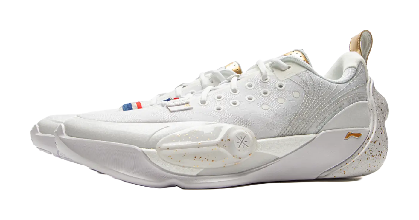 Li-Ning Wade All City 13 Men's Anti-Slip Low Top Basketball Shoes White/Gold - Image 3
