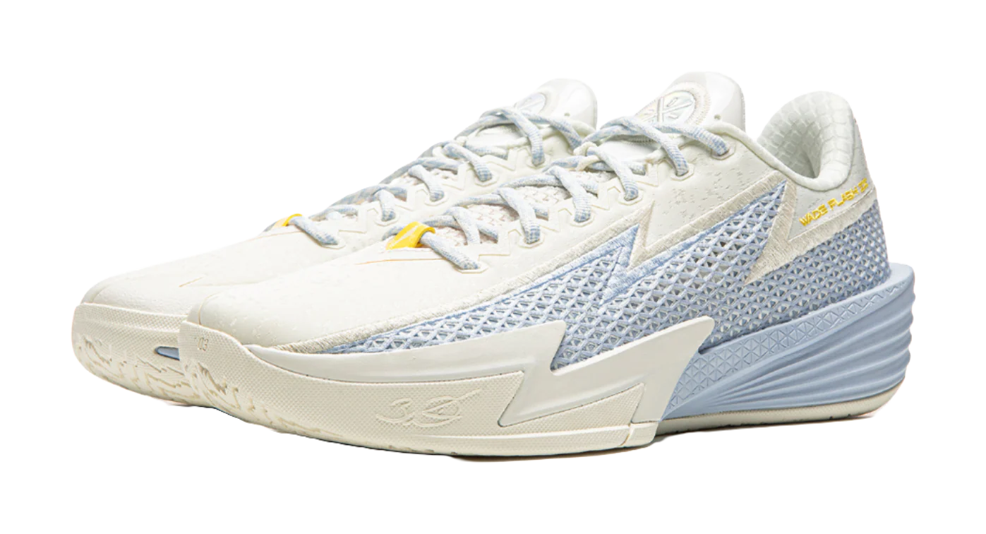 Li Ning Wade Flash 2 Men's Basketball Shoes Cushioning Slip-Resistant Breathable Low-Top Sneakers White/Blue - Image 3