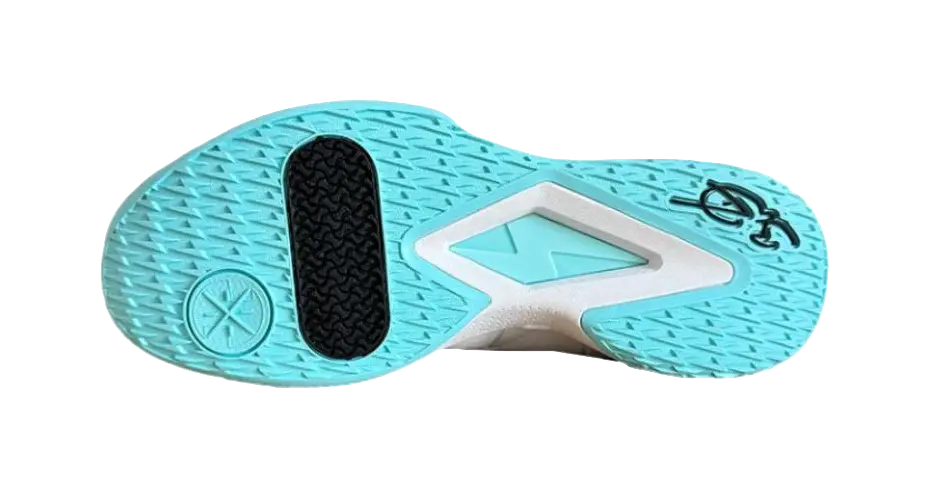 Li-Ning Men's Basketball Shoes - Anti-Slip, Wear-Resistant, Lightweight Low-Top Sneakers - White/Light Blue - Image 5