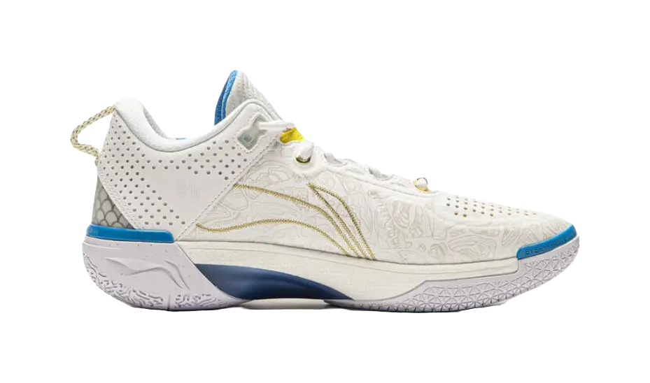 Li Ning Wade Shadow 6 Men's Low Top Basketball Shoes White/Blue - Image 2