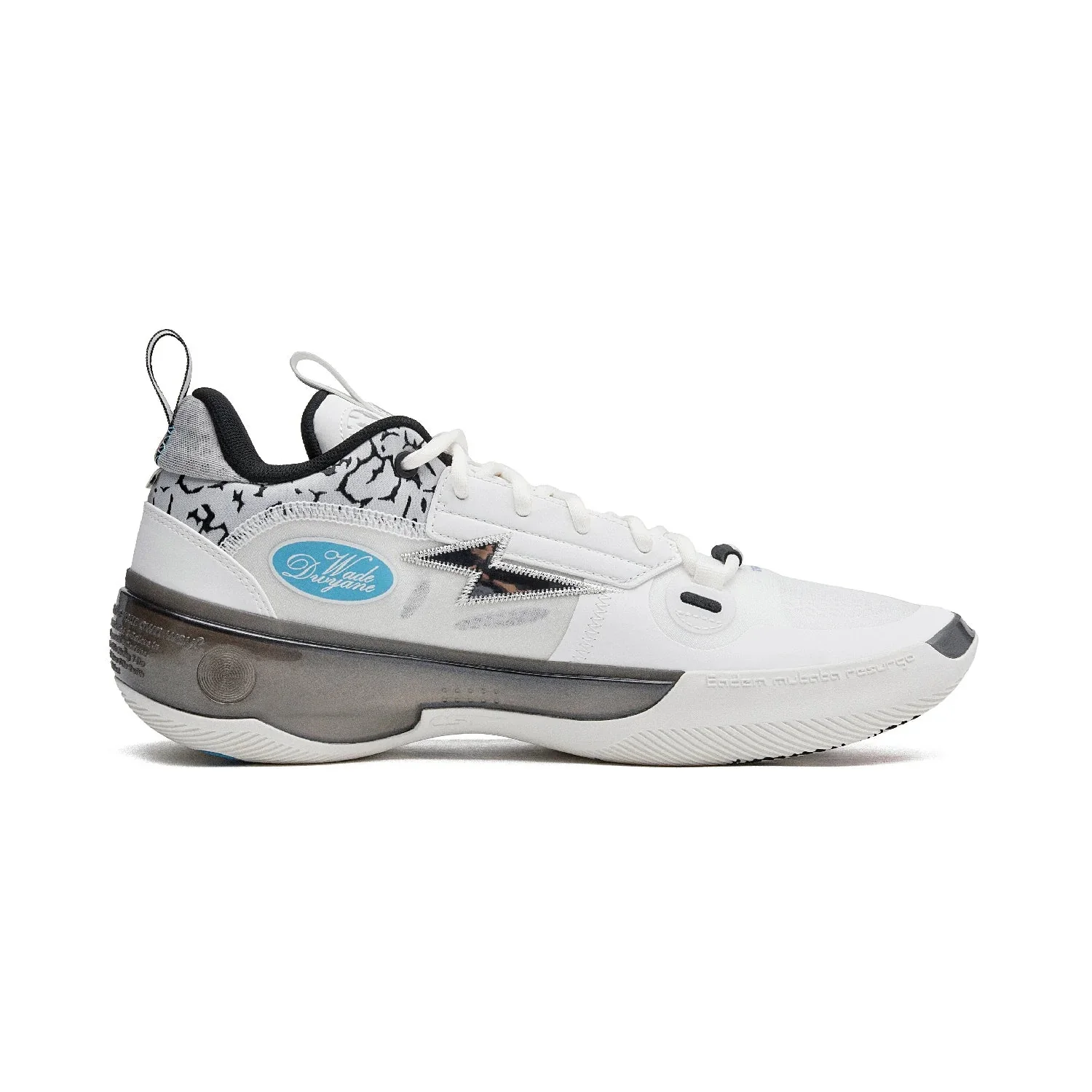 Li-Ning Way of Wade 10 (WOW10) Low 'Black Flash' - Basketball Shoes Unisex White/Black/Blue - Image 3