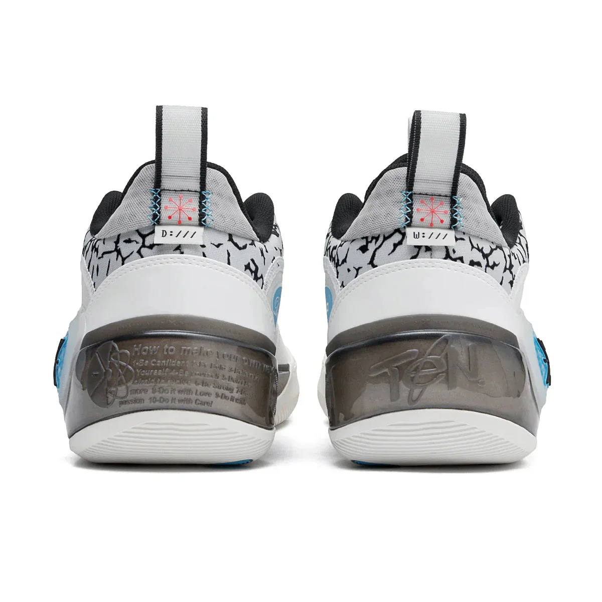 Li-Ning Way of Wade 10 (WOW10) Low 'Black Flash' - Basketball Shoes Unisex White/Black/Blue - Image 5
