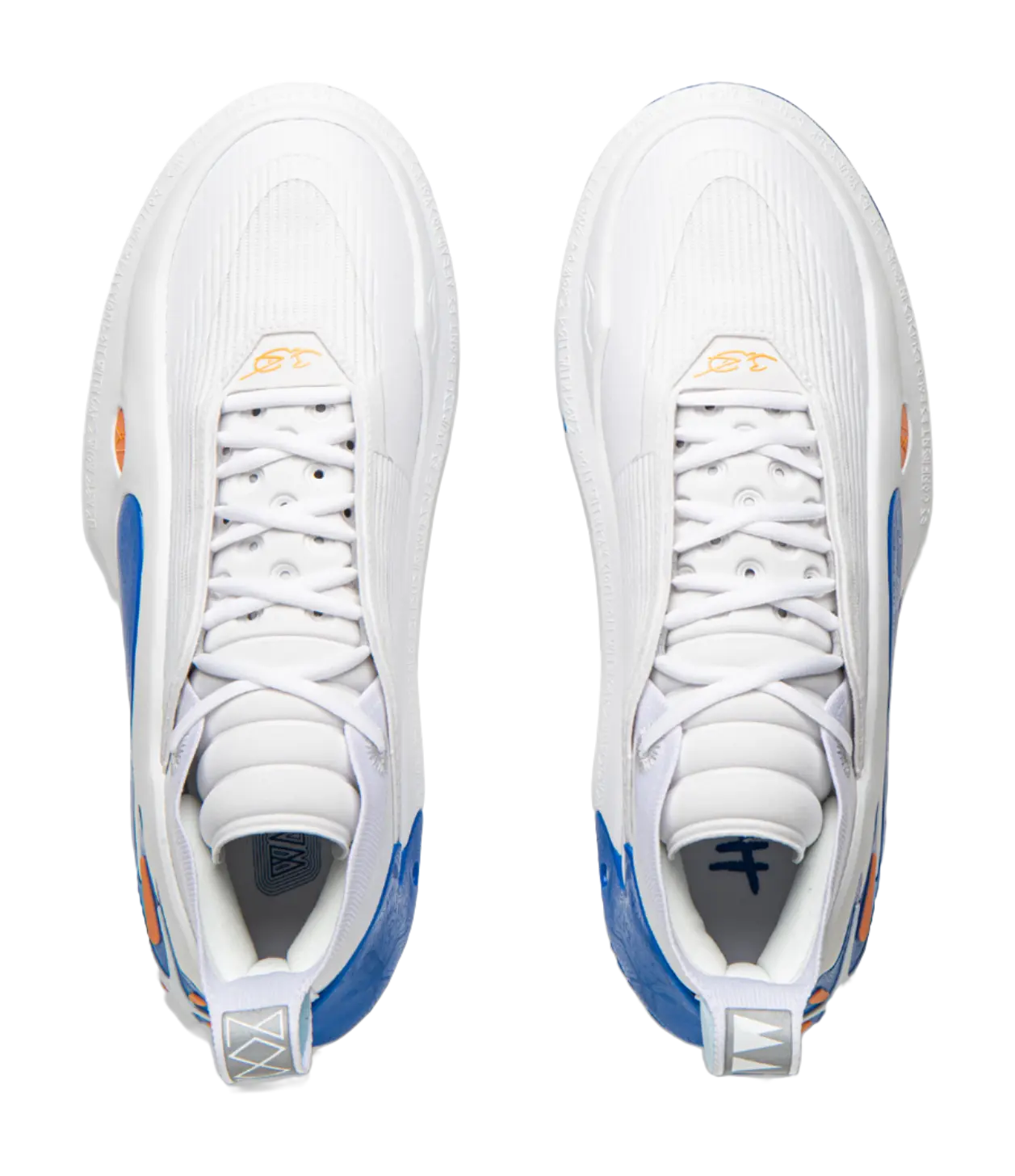 Li-Ning Way of Wade 11 Men's Mid-Top Basketball Shoes - White/Blue/Orange - Image 4