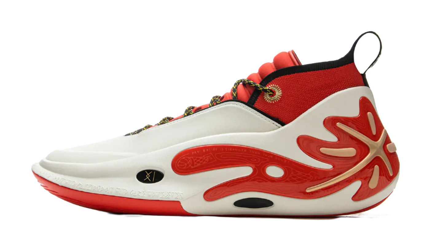 Li-Ning Way of Wade 11 Mid-Top Basketball Shoes Men's White/Red