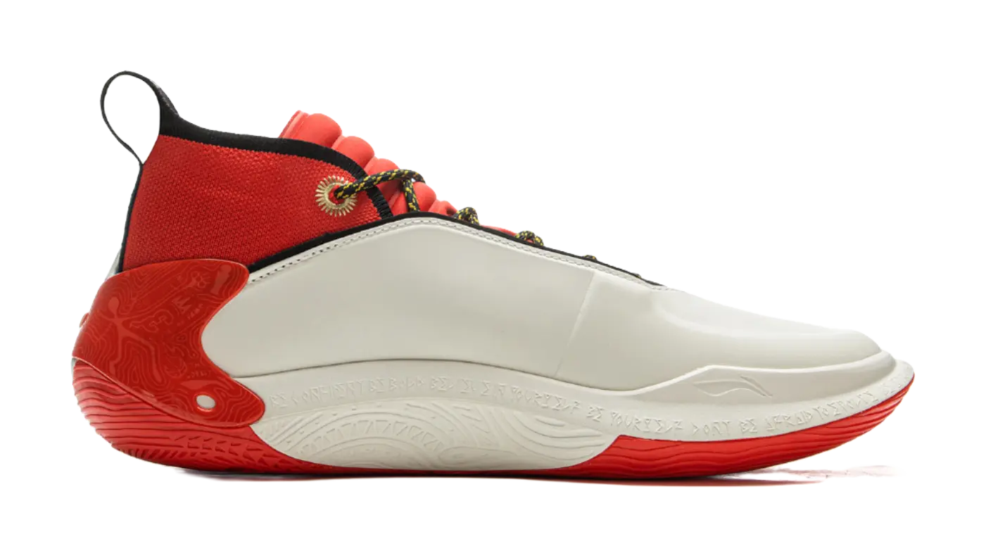 Li-Ning Way of Wade 11 Mid-Top Basketball Shoes Men's White/Red - Image 2