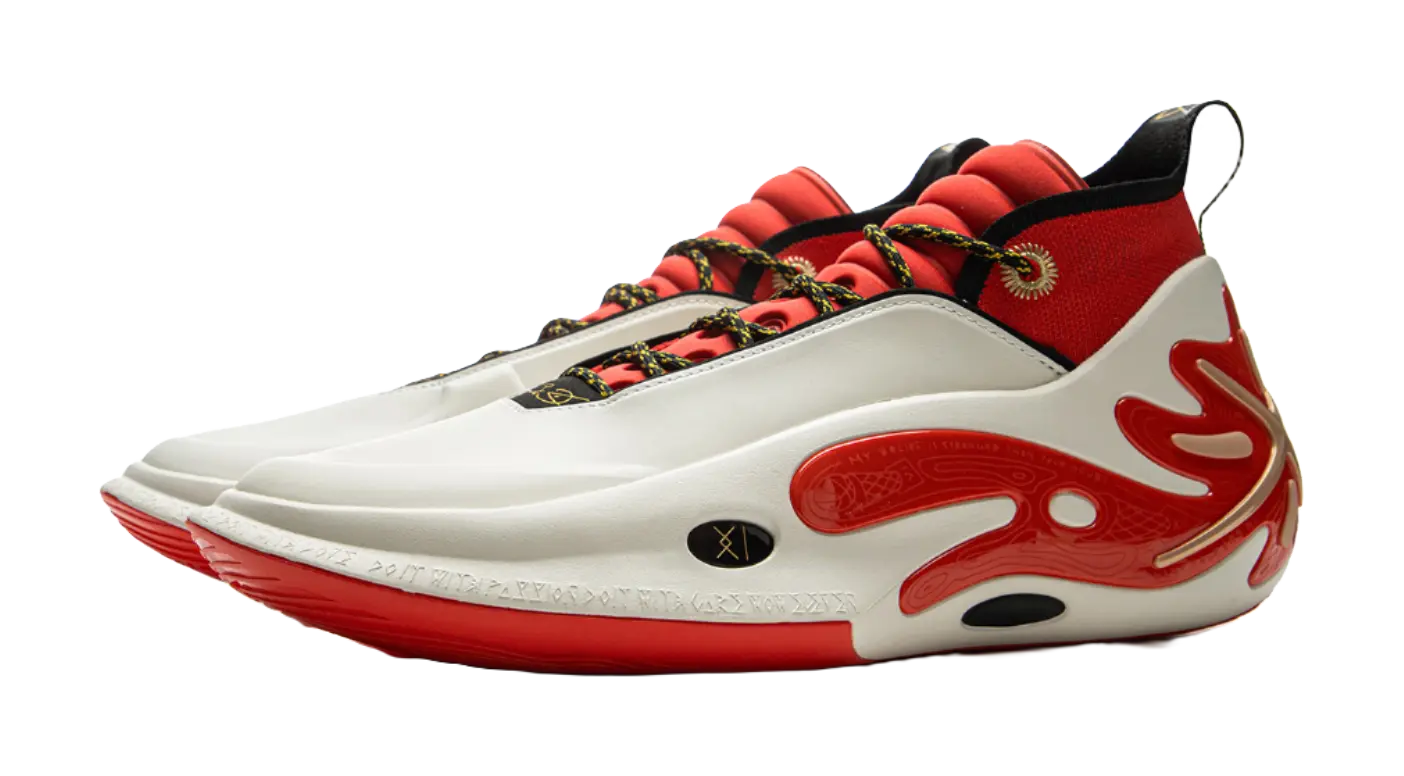 Li-Ning Way of Wade 11 Mid-Top Basketball Shoes Men's White/Red - Image 3