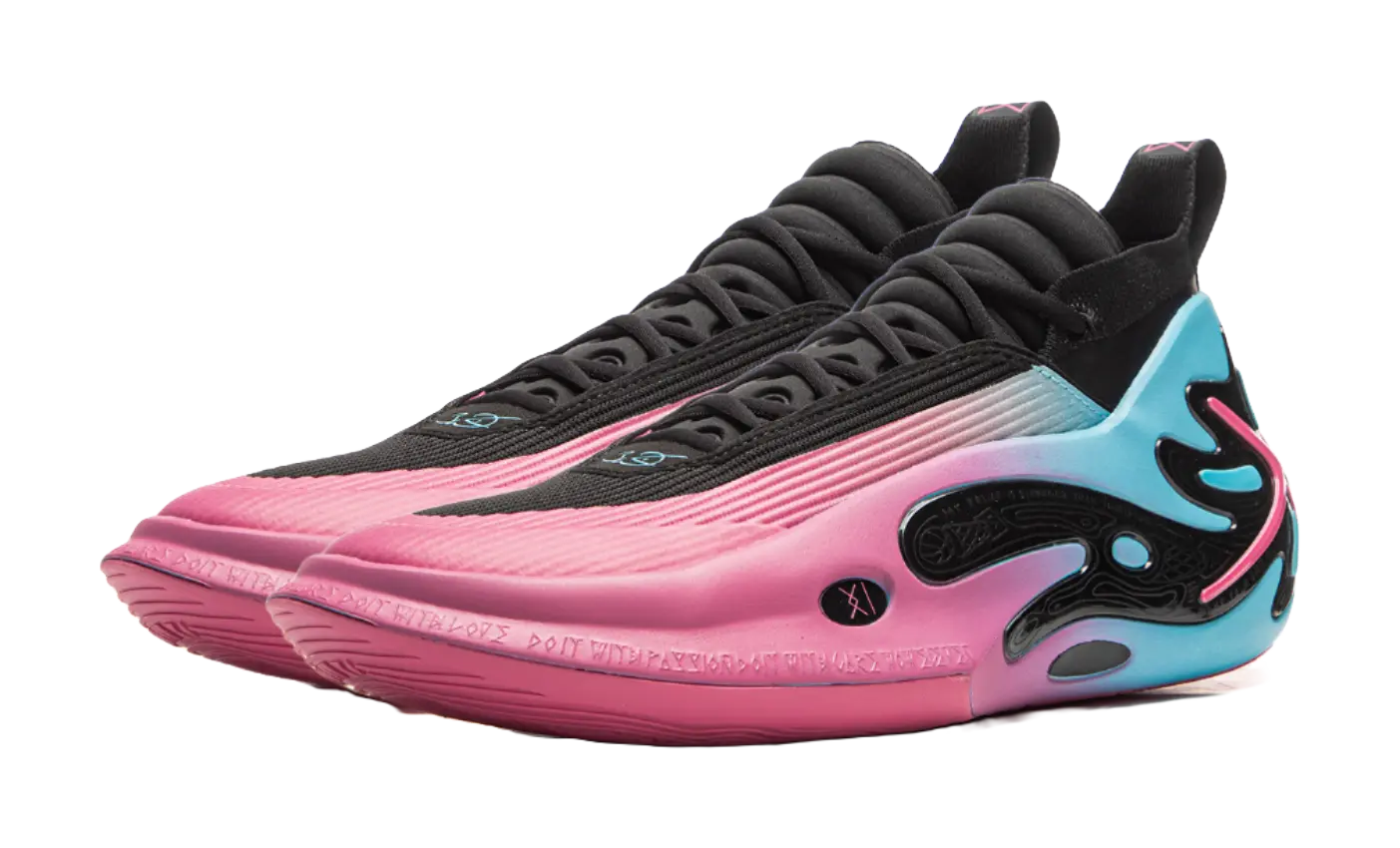 Li-Ning Way of Wade 11 Basketball Shoes Men's Mid-Top Black Pink - Image 3
