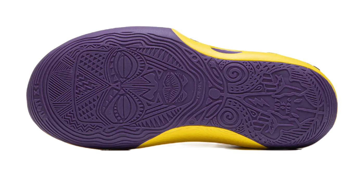 Li-Ning Way of Wade 11 Low-Top Basketball Shoes - Yellow Purple | Cushioning Anti-Slip Lightweight Rebound - Image 7
