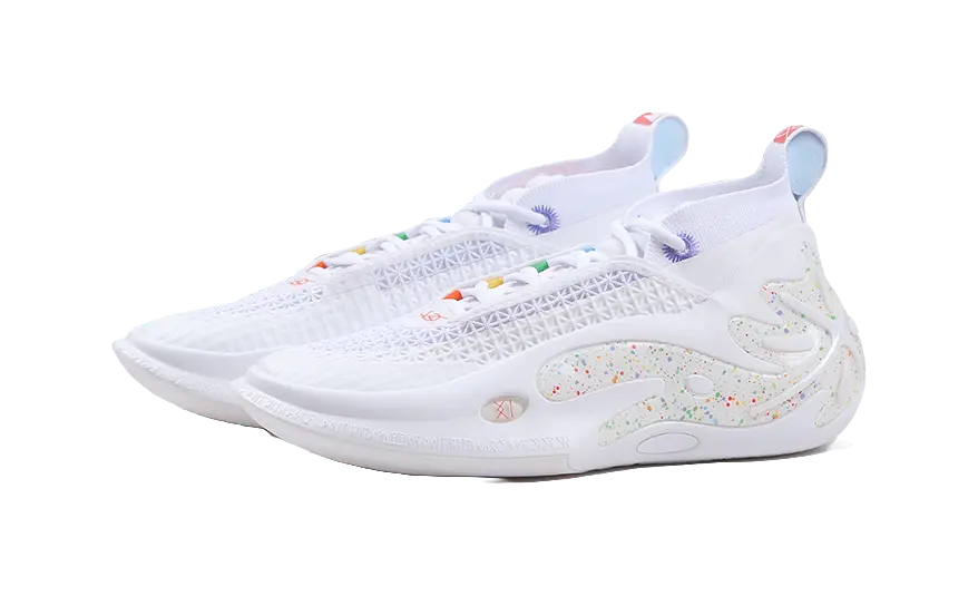 LiNing Way of Wade 11 Men's Basketball Shoes - Cushioning, Slip & Abrasion Resistant, Lightweight, Rebound Mid-Top White - Image 3