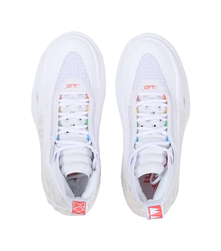 LiNing Way of Wade 11 Men's Basketball Shoes - Cushioning, Slip & Abrasion Resistant, Lightweight, Rebound Mid-Top White - Image 4