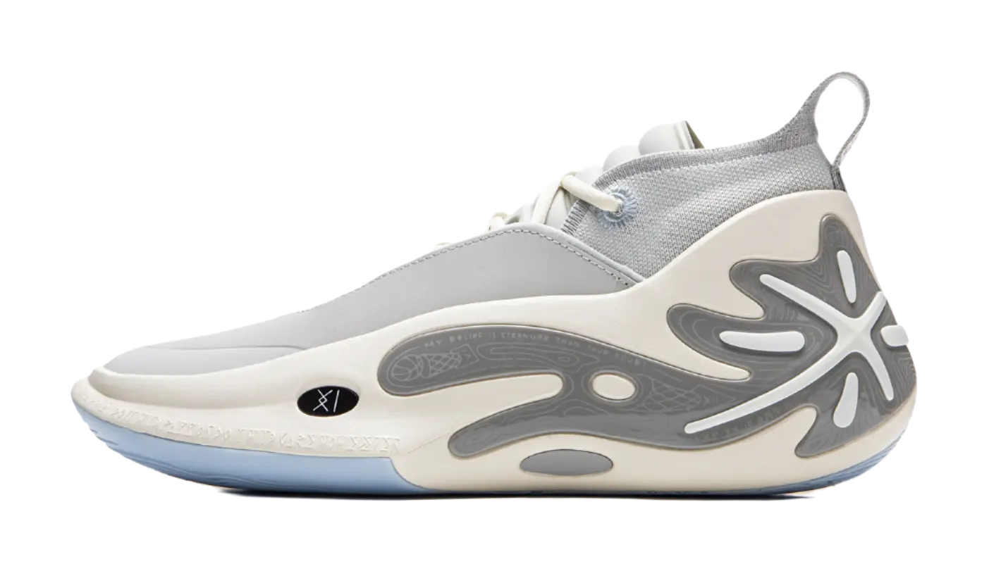 Li Ning WOW11 Mid-Top Basketball Shoes - Cushioning, Traction, Lightweight Gray/White