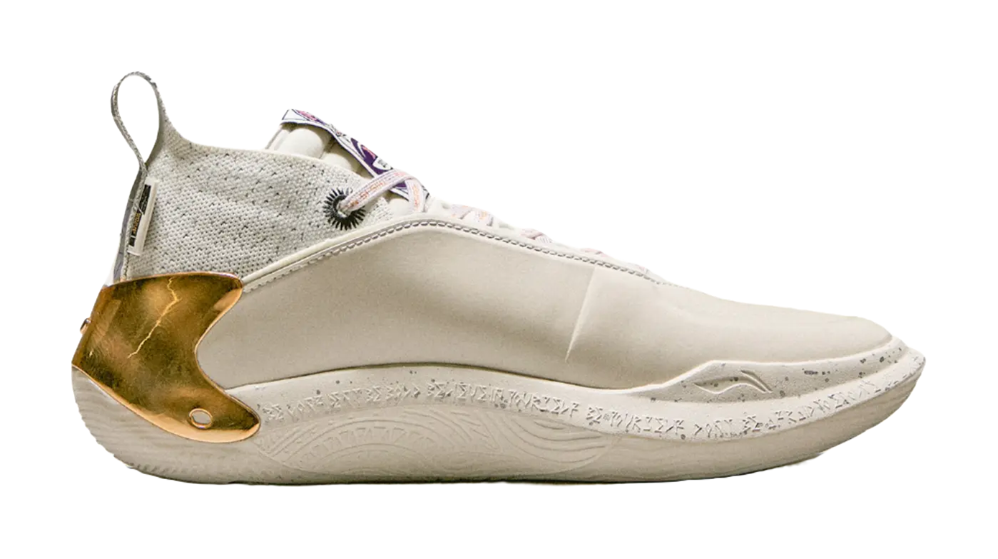 LiNing Way of Wade 11 Mid-Top Basketball Shoes Men's White/Gold - Image 2
