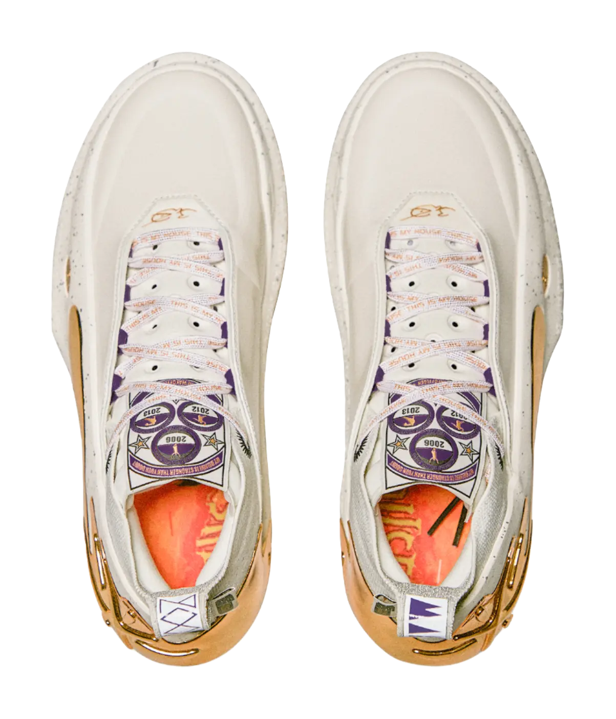 LiNing Way of Wade 11 Mid-Top Basketball Shoes Men's White/Gold - Image 4