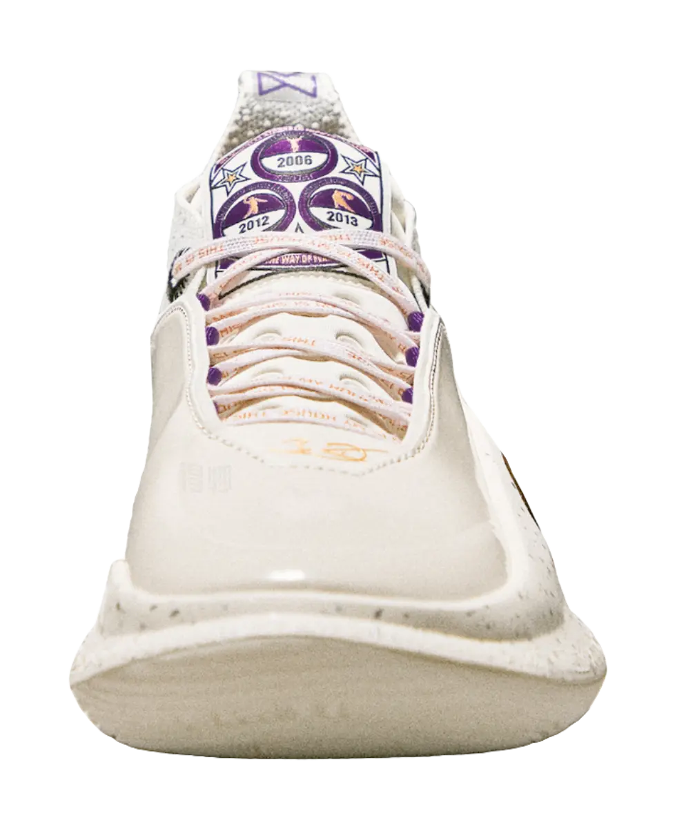 LiNing Way of Wade 11 Mid-Top Basketball Shoes Men's White/Gold - Image 5