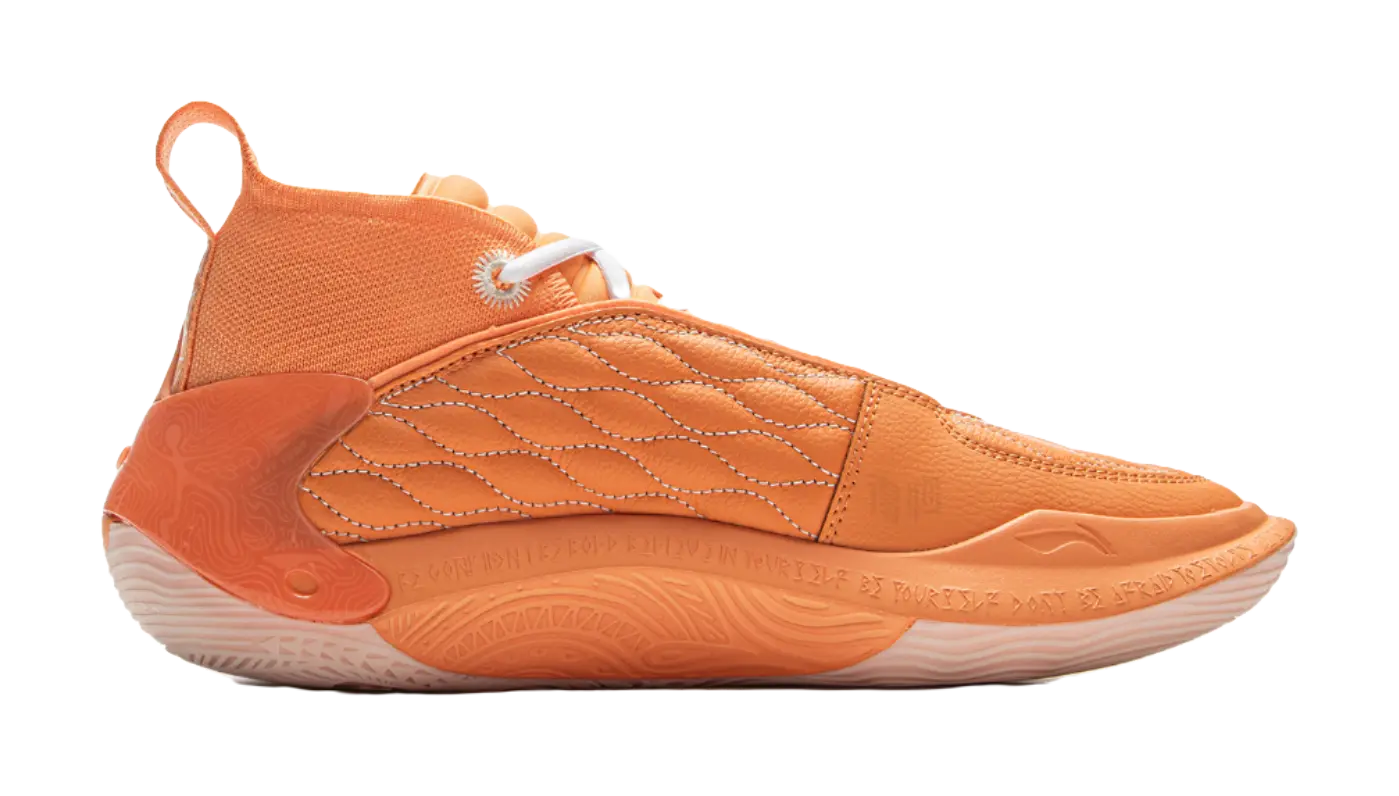 LiNing Way of Wade 11 Men's Basketball Shoes - Cushioned Lightweight Mid-Top Cloud Orange - Image 2