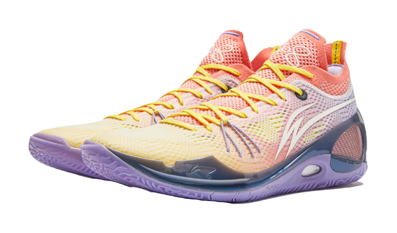 Li Ning Wade 808 3 Ultra V2 Basketball Shoes Men's Bright Yellow/Red Coral Powder/Vero Rose Purple - Image 3