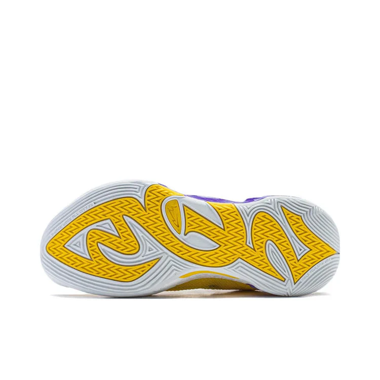 Li-Ning Wade All City 12 Men's Basketball Shoes - Anti-Slip, Wear-Resistant, Lightweight Rebound Yellow Purple - Image 4