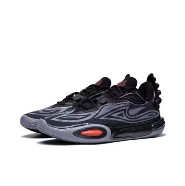 Li-NingWade All City 11 V2 'Blood Fire' Men's Basketball Shoes - Slip & Abrasion Resistant, Black - Image 4