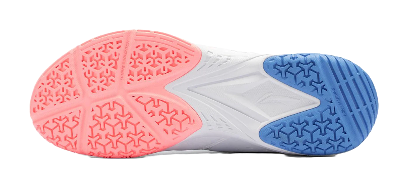 Li-Ning Ace V Pro Badminton Shoes - Unisex White/Pink/Blue - Image 9