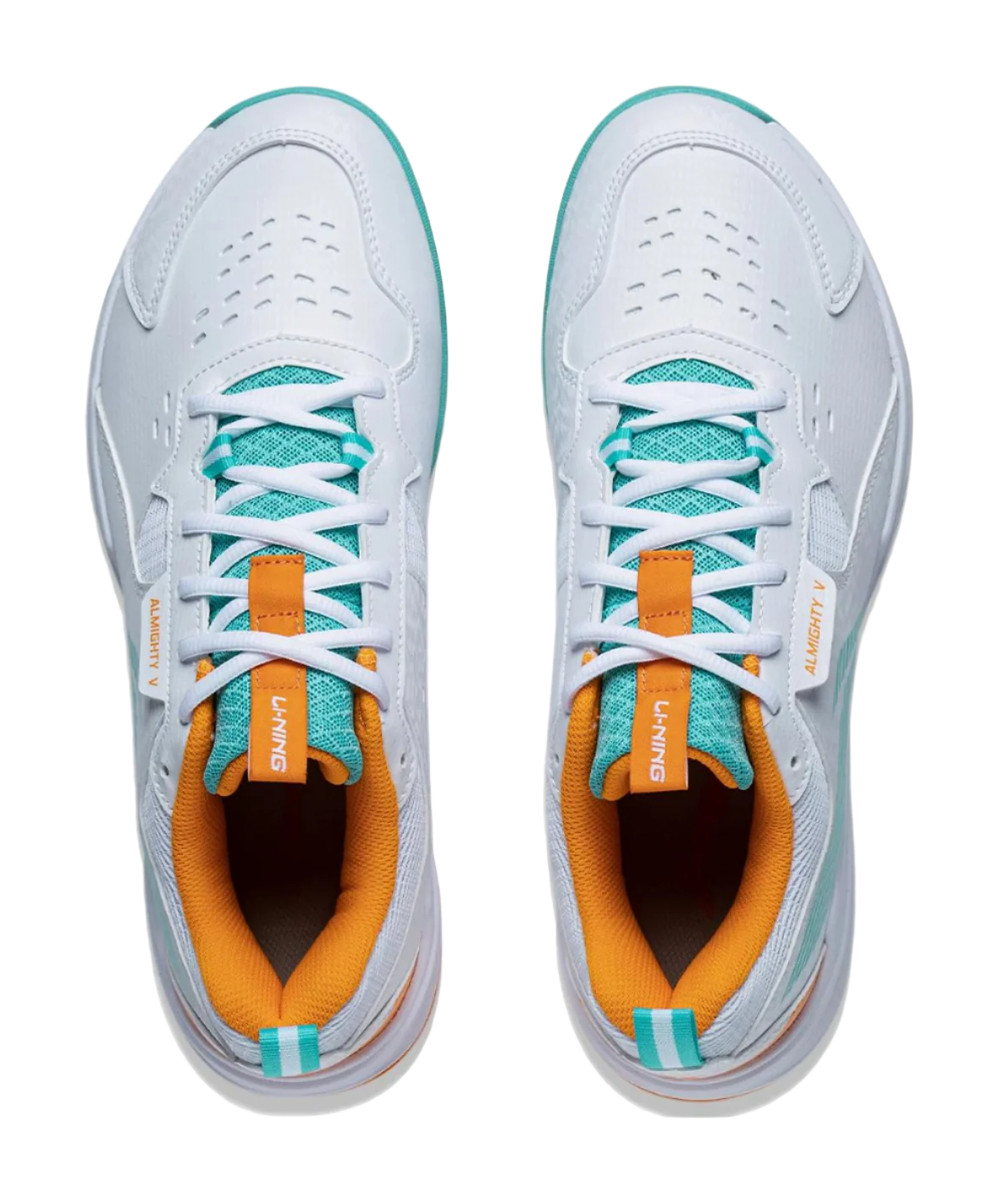Li-Ning Ace Professional Badminton Shoes Unisex Low Top White/Green/Orange - Image 6