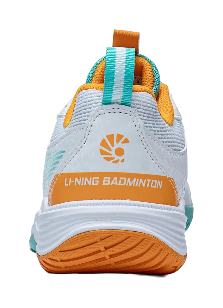 Li-Ning Ace Professional Badminton Shoes Unisex Low Top White/Green/Orange - Image 8