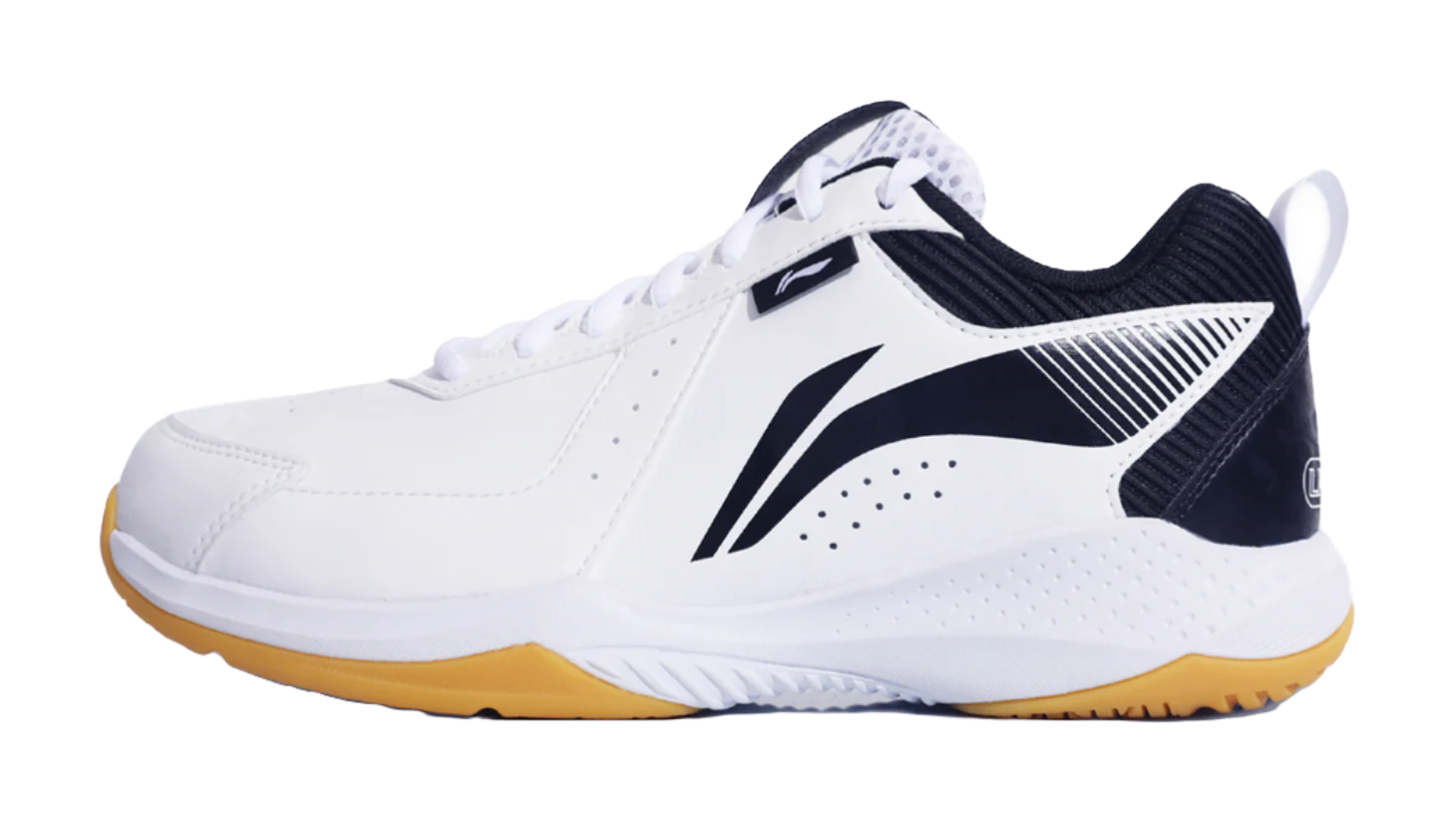 Li-Ning Ace Cushioning Slip-Resistant Low-Top Badminton Shoes - Unisex White/Black
