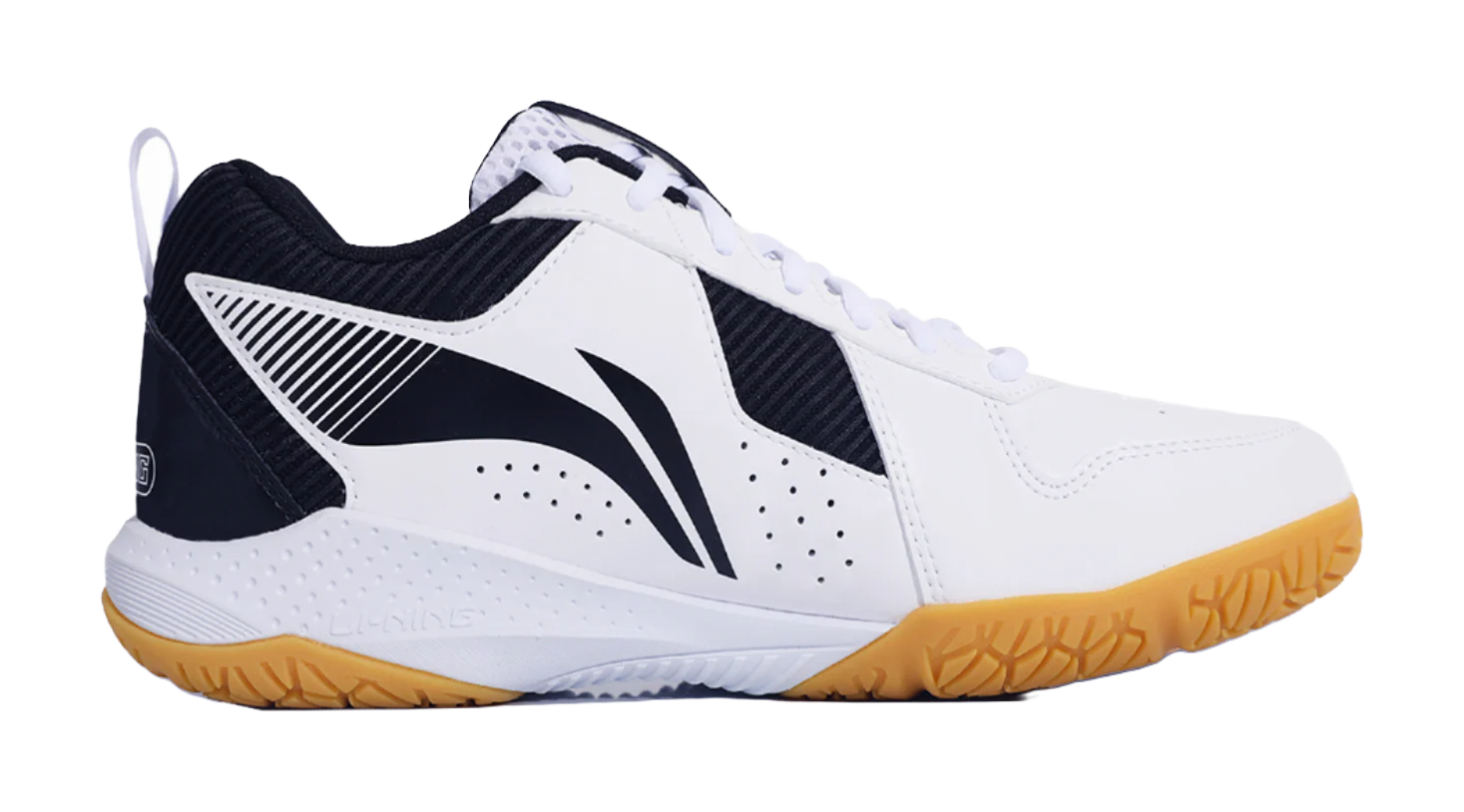 Li-Ning Ace Cushioning Slip-Resistant Low-Top Badminton Shoes - Unisex White/Black - Image 2