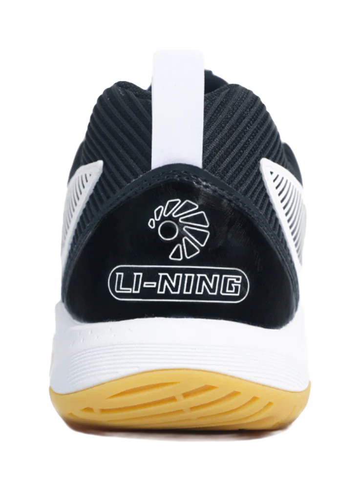 Li-Ning Ace Cushioning Slip-Resistant Low-Top Badminton Shoes - Unisex White/Black - Image 4