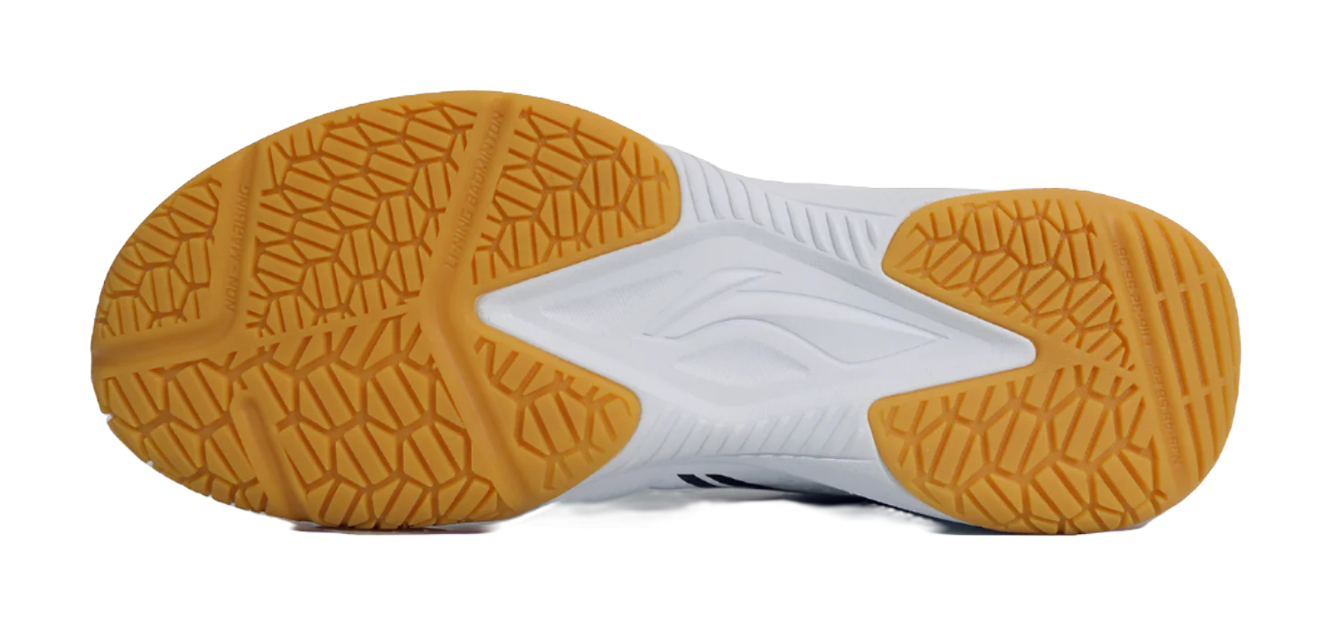 Li-Ning Ace Cushioning Slip-Resistant Low-Top Badminton Shoes - Unisex White/Black - Image 5