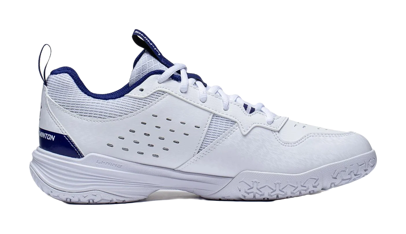 Li-Ning Ace V Badminton Shoes - Slip & Abrasion Resistant, Breathable Low Top Unisex White/Blue - Image 4