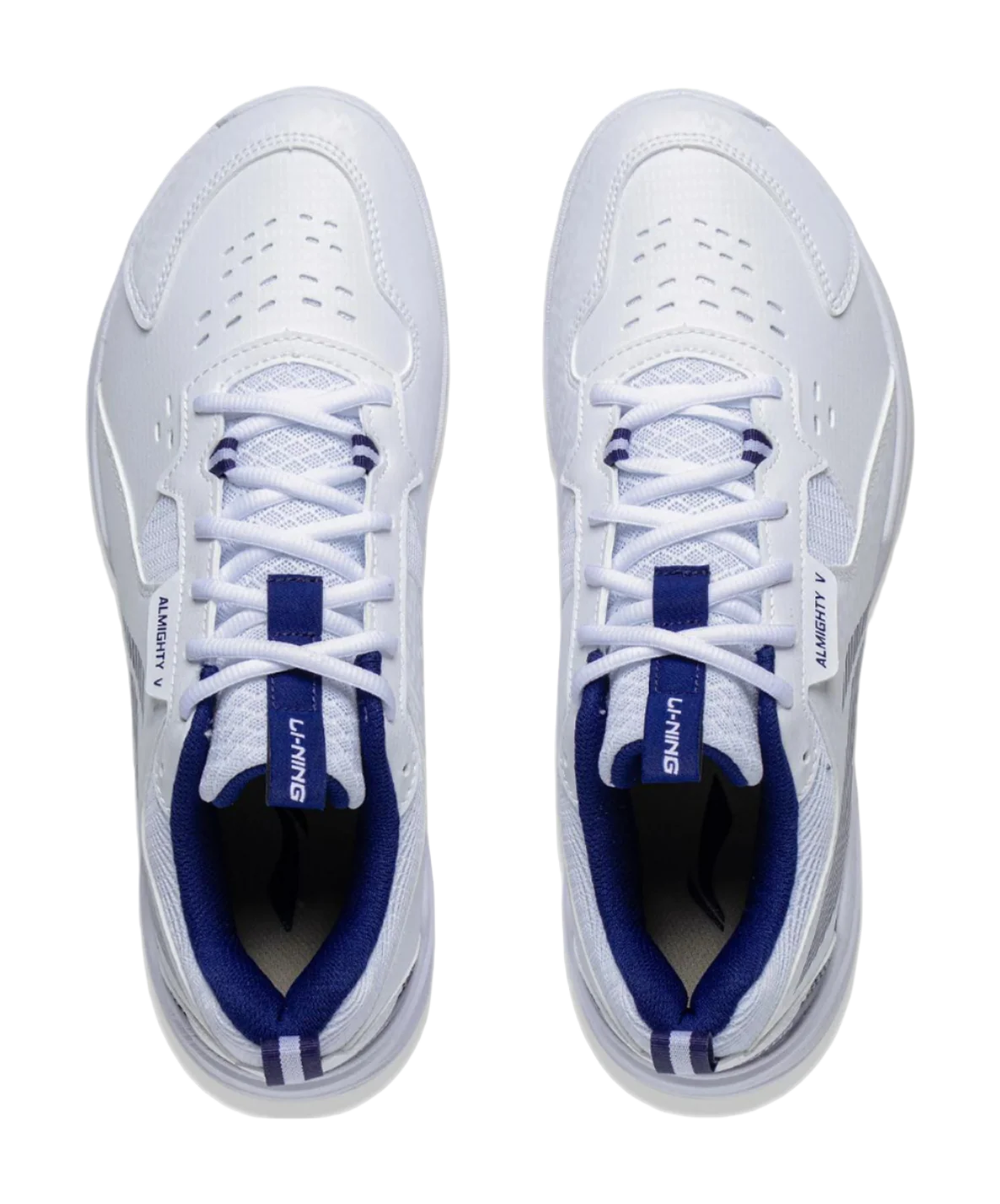 Li-Ning Ace V Badminton Shoes - Slip & Abrasion Resistant, Breathable Low Top Unisex White/Blue - Image 6