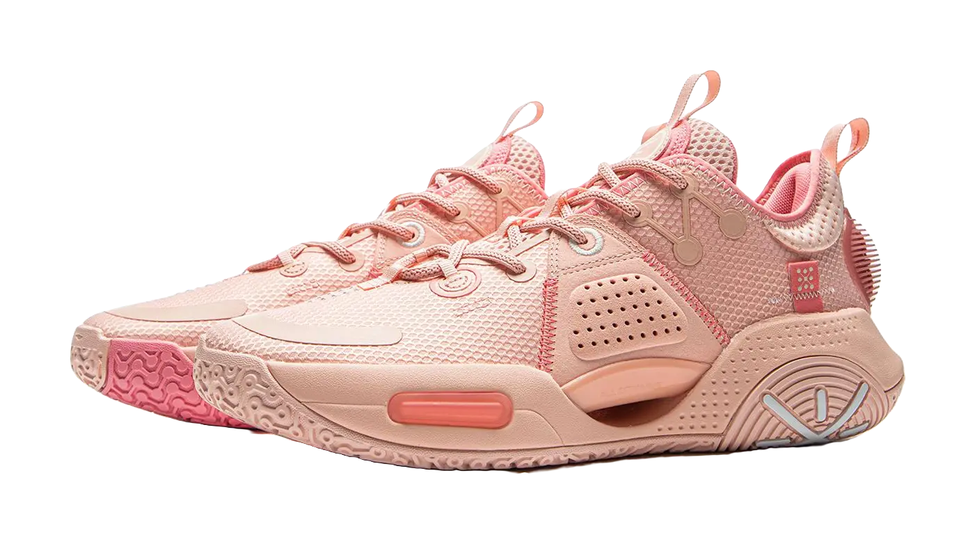 Li-Ning Wade All City 9 V1.5 Salt Pink Low-Top Basketball Shoes - Image 3
