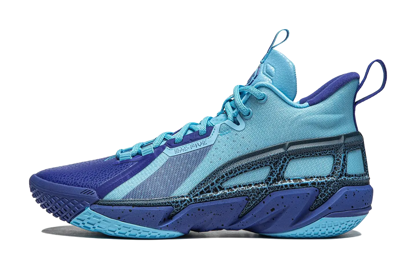 LiNing Badfive 4 Mid Basketball Shoes Men's Blue Cushioned Breathable Sneakers