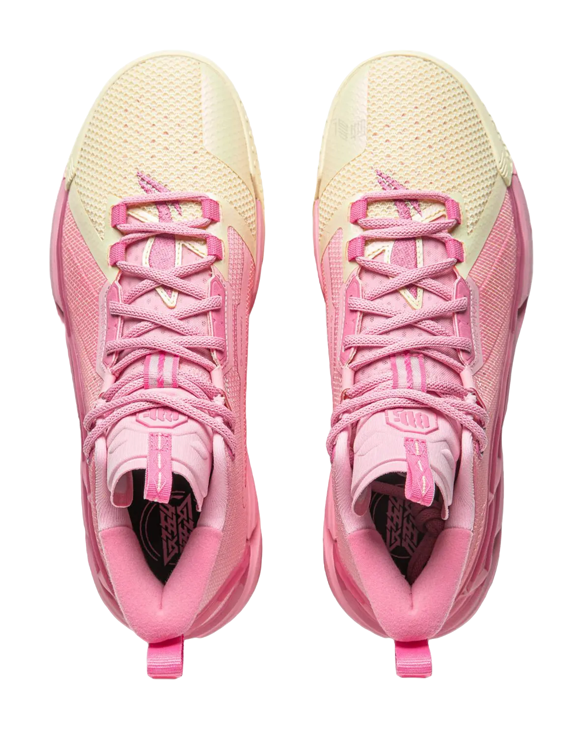 Li-Ning BadFive 4 Mid-Top Basketball Shoes - Boom Cushioning - Pink/Yellow - Image 4