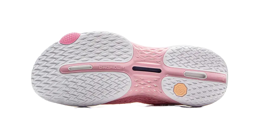 LiNing BadFive 5 Slip Resistant, Abrasion Resistant, Breathable, Rebound Grip Mid Top Basketball Shoes Mens Pink White - Image 7