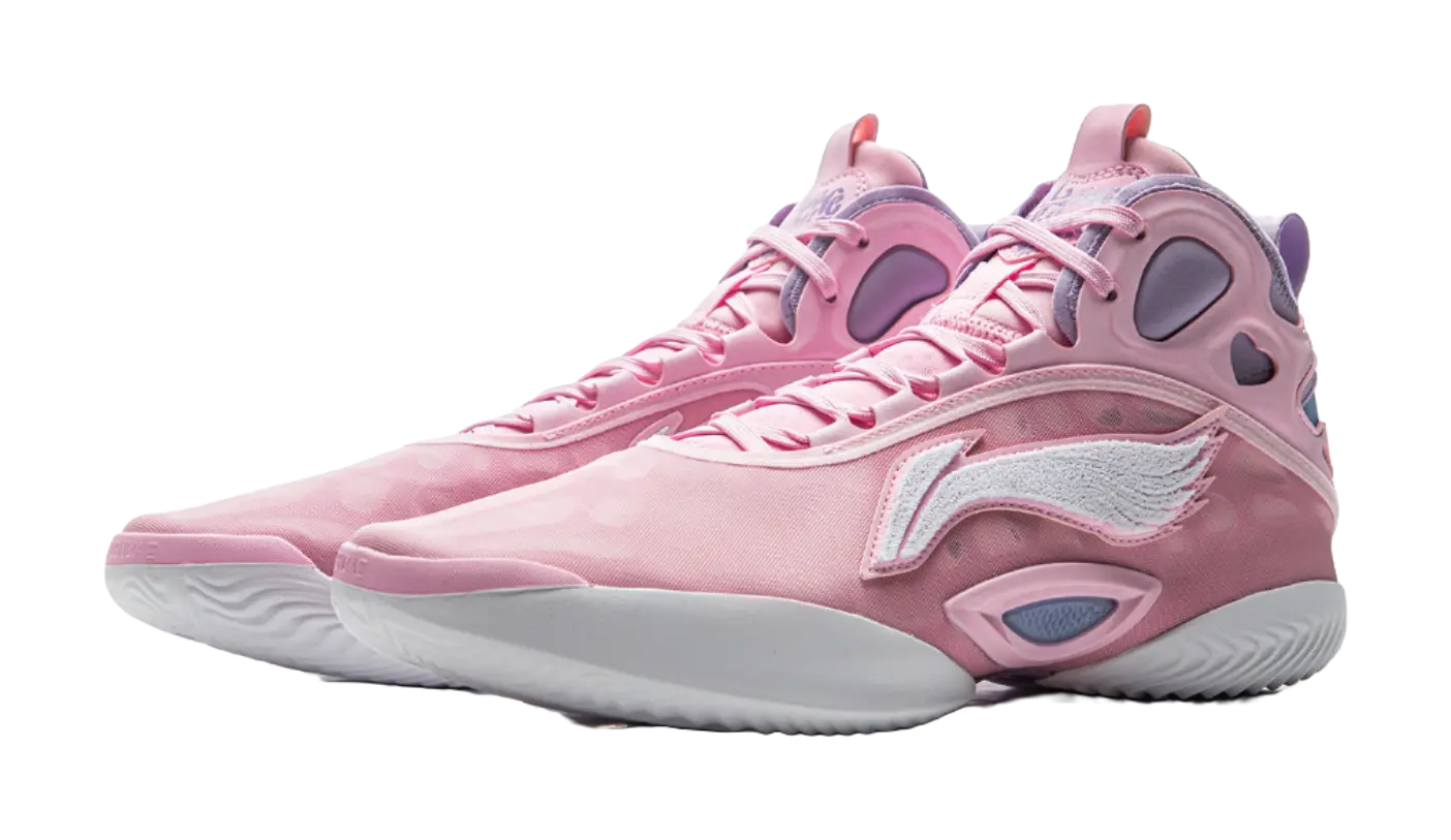 Li-Ning Yushuai 19 Men's Mid-Top Basketball Shoes Cushioned Slip-Resistant Diamond Pink - Image 3