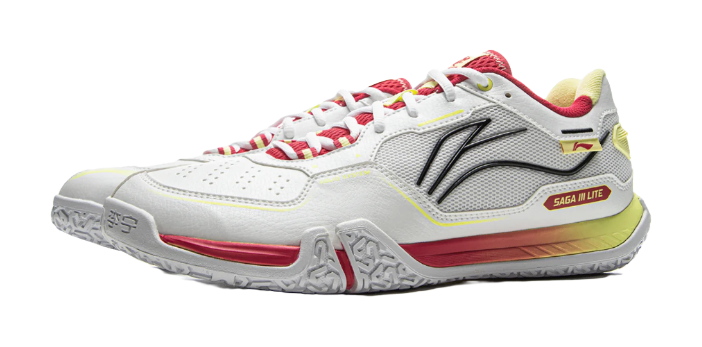 Li-Ning Saga III Lite Badminton Shoes - Cushioned, Slip-Resistant, Abrasion-Resistant Low-Top Unisex Gray Red - Image 6