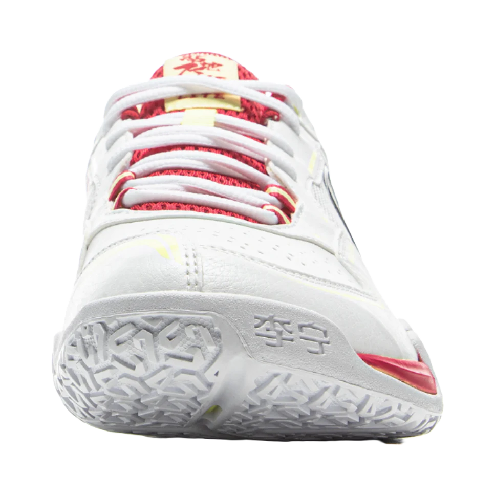 Li-Ning Saga III Lite Badminton Shoes - Cushioned, Slip-Resistant, Abrasion-Resistant Low-Top Unisex Gray Red - Image 8