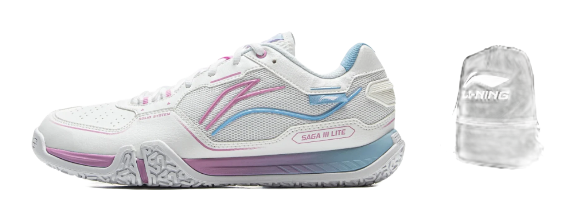 Li-Ning Cushioned Slip-Resistant Low-Top Badminton Shoes Unisex White - Image 4