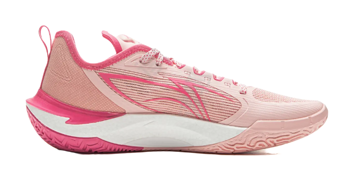 LiNing Men's Frosting Pink Low-Top Basketball Shoes - Cushioning, Slip-Resistant, Abrasion-Resistant, Rebound Grip - Image 3