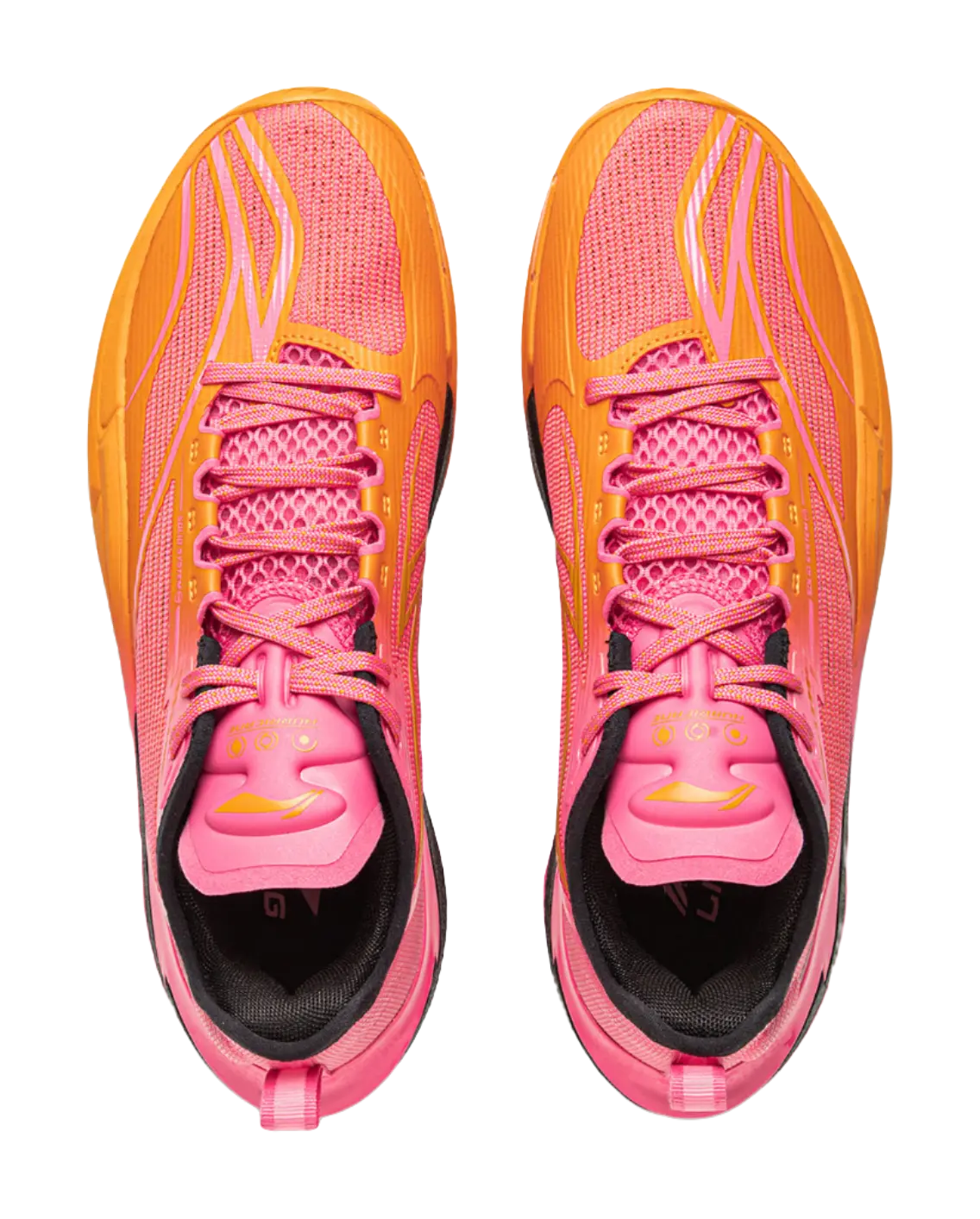 Li-Ning Men's Basketball Shoes - Cushioning, Slip-Resistant, Rebound Grip - Pink/Orange - Image 5