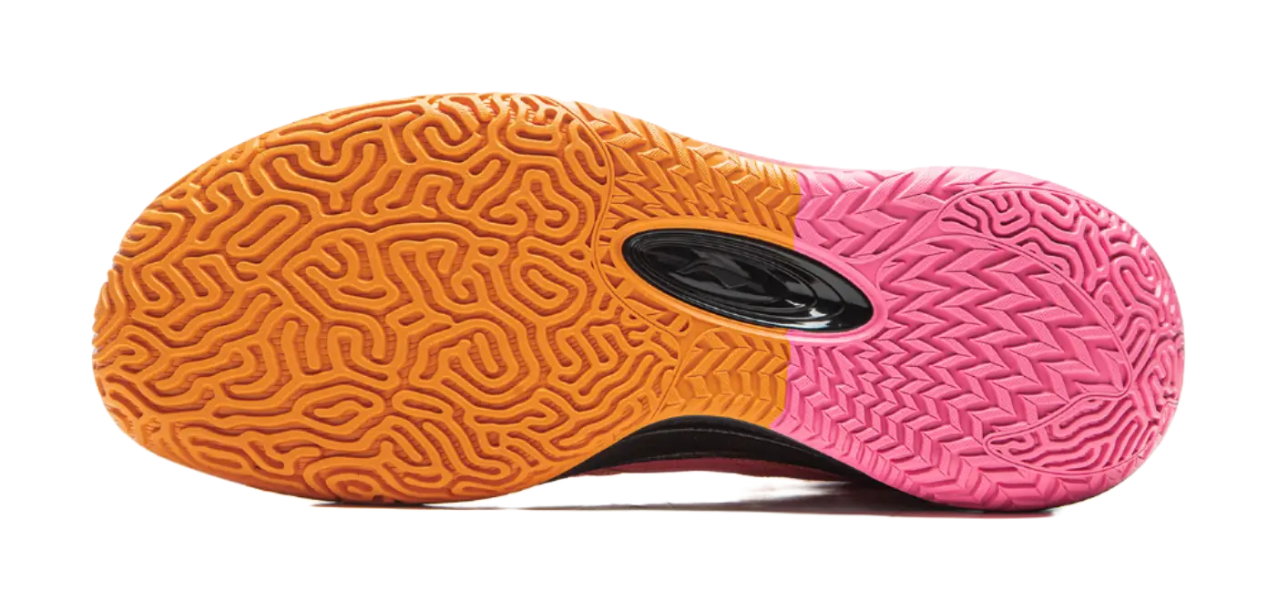 Li-Ning Men's Basketball Shoes - Cushioning, Slip-Resistant, Rebound Grip - Pink/Orange - Image 8