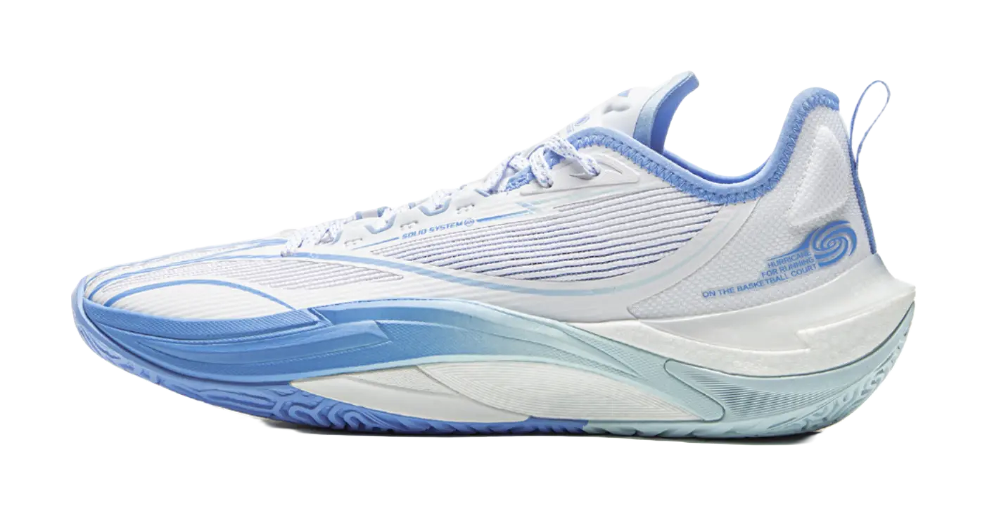 LiNing Men's Basketball Shoes - Cushioning, Slip & Abrasion Resistant, Rebound Grip, Low-Top, Standard White