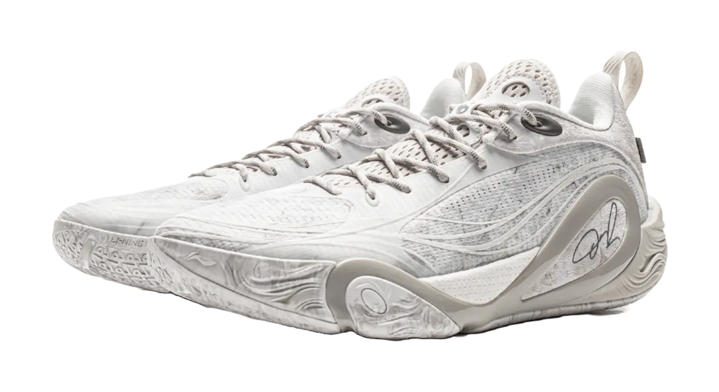 LiNing D'angelo Russell DLO1 Moon Rock - White Grey Basketball Shoes for Men - Image 3