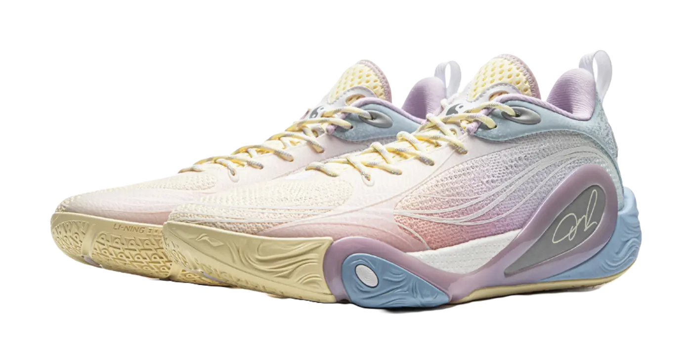 Li-Ning DLO 1 Cushioning Low-Top Basketball Shoes Men's White Pink - Image 4