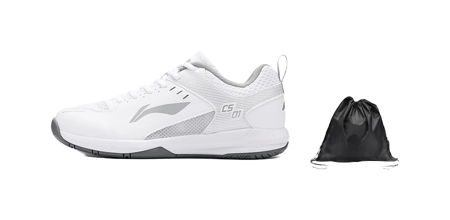 Li-Ning Way of Wade Feather Cushioning Badminton Shoes - Lightweight Breathable Low Top Unisex White/Silver - Image 3