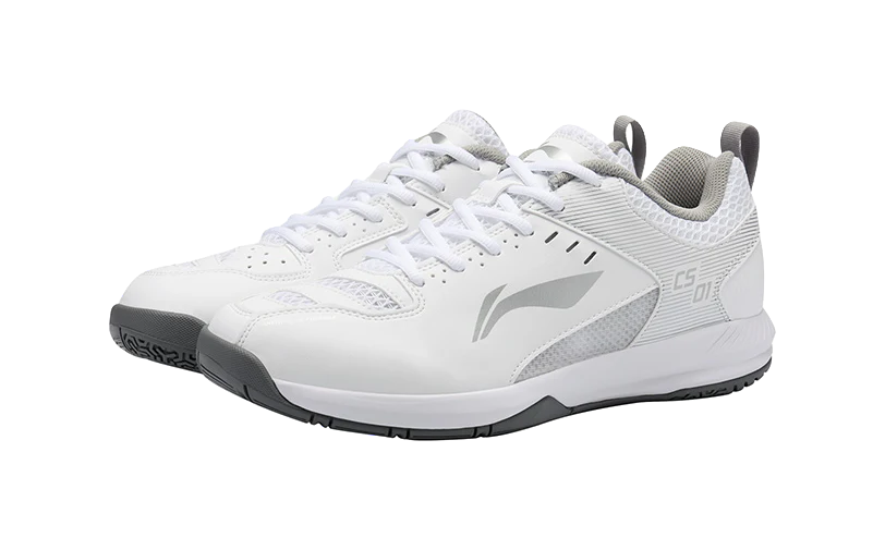 Li-Ning Way of Wade Feather Cushioning Badminton Shoes - Lightweight Breathable Low Top Unisex White/Silver - Image 6
