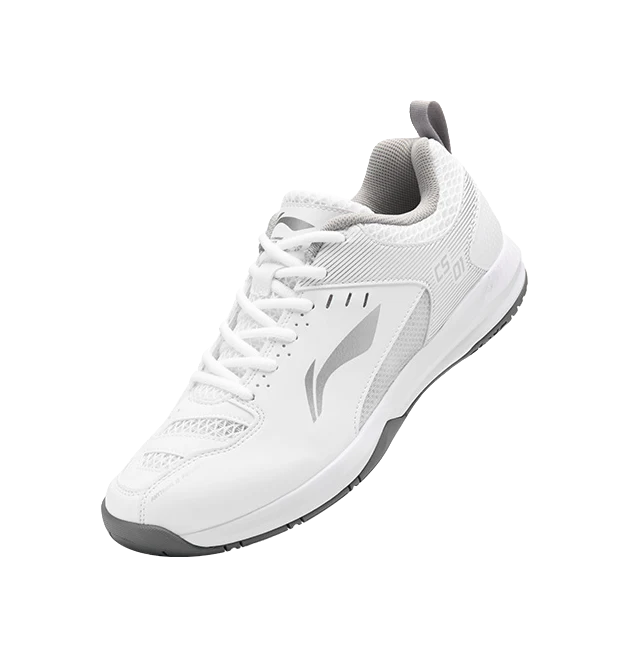 Li-Ning Way of Wade Feather Cushioning Badminton Shoes - Lightweight Breathable Low Top Unisex White/Silver - Image 7